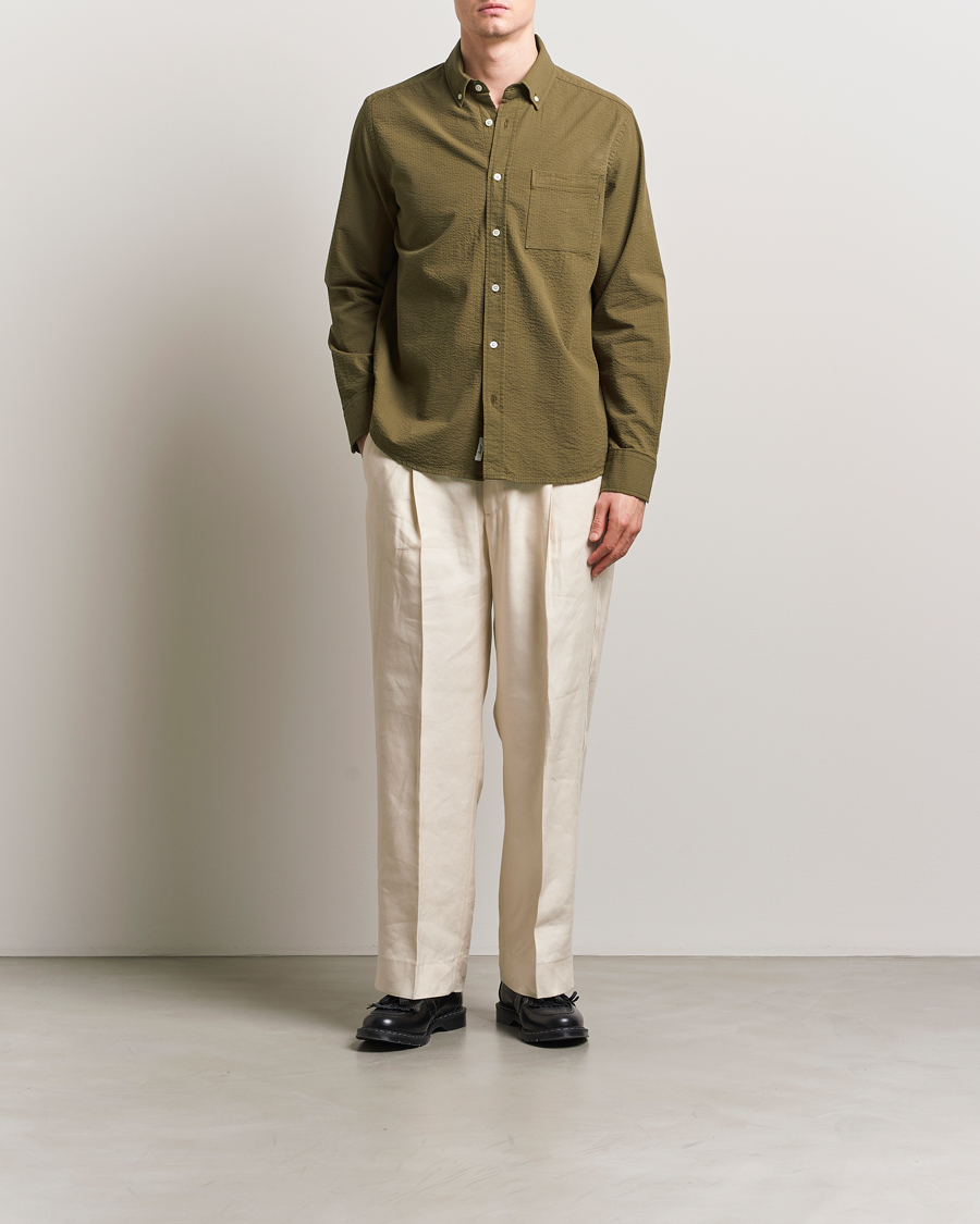 Homme | Chemises | Forét | Hornet Seersucker Shirt Army