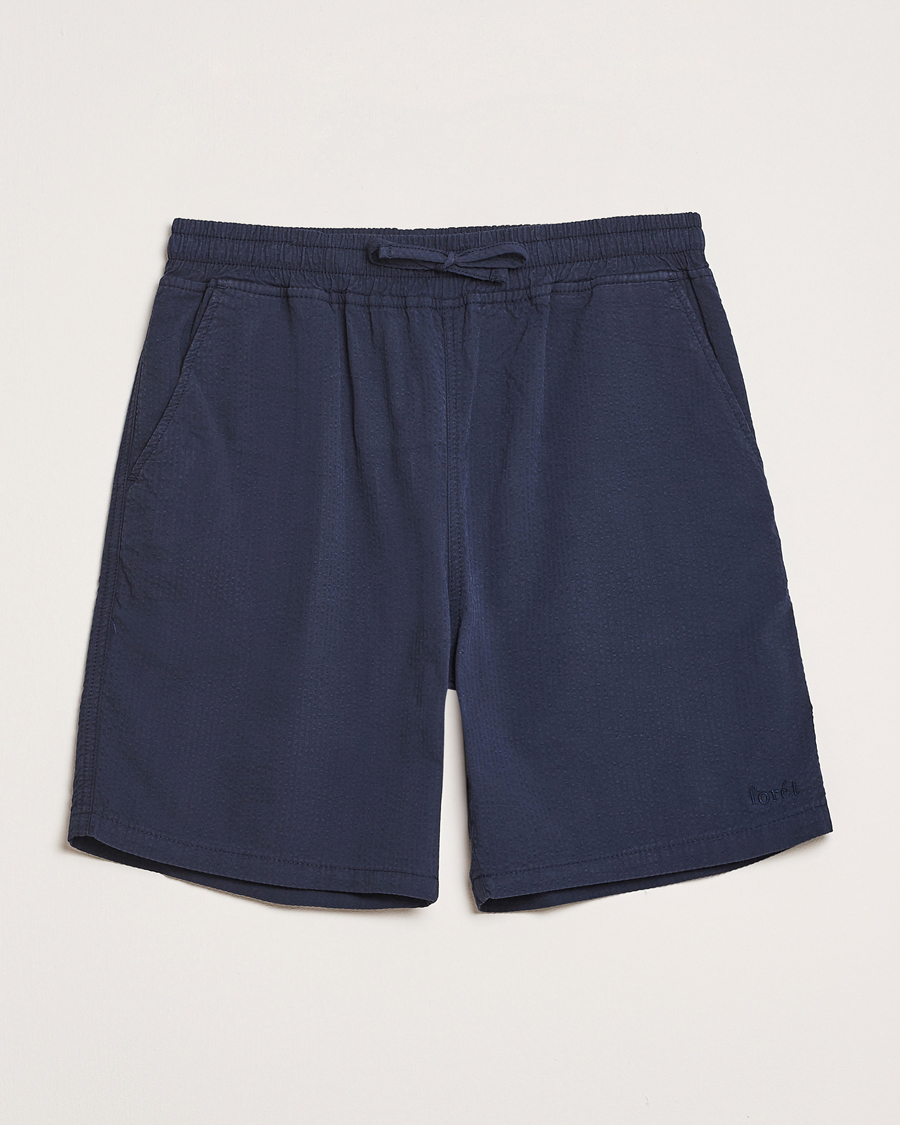 Homme | Shorts | Forét | Hush Seersucker Shorts Navy