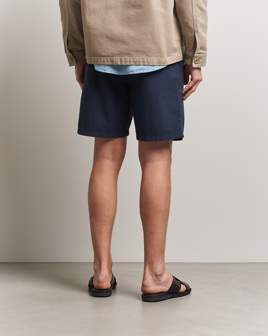 Homme | Shorts | Forét | Hush Seersucker Shorts Navy