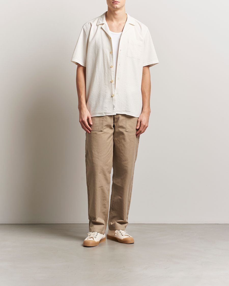 Homme | Chemises | Forét | Hush Short Sleeve Seersucker Shirt Cloud