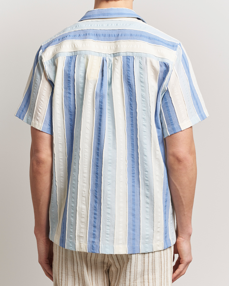 Homme | Chemises | Forét | Peer Jaquard Short Sleeve Shirt Blue