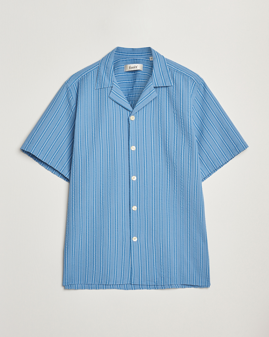Homme | Chemises | Forét | Peer Short Sleeve Shirt Blue