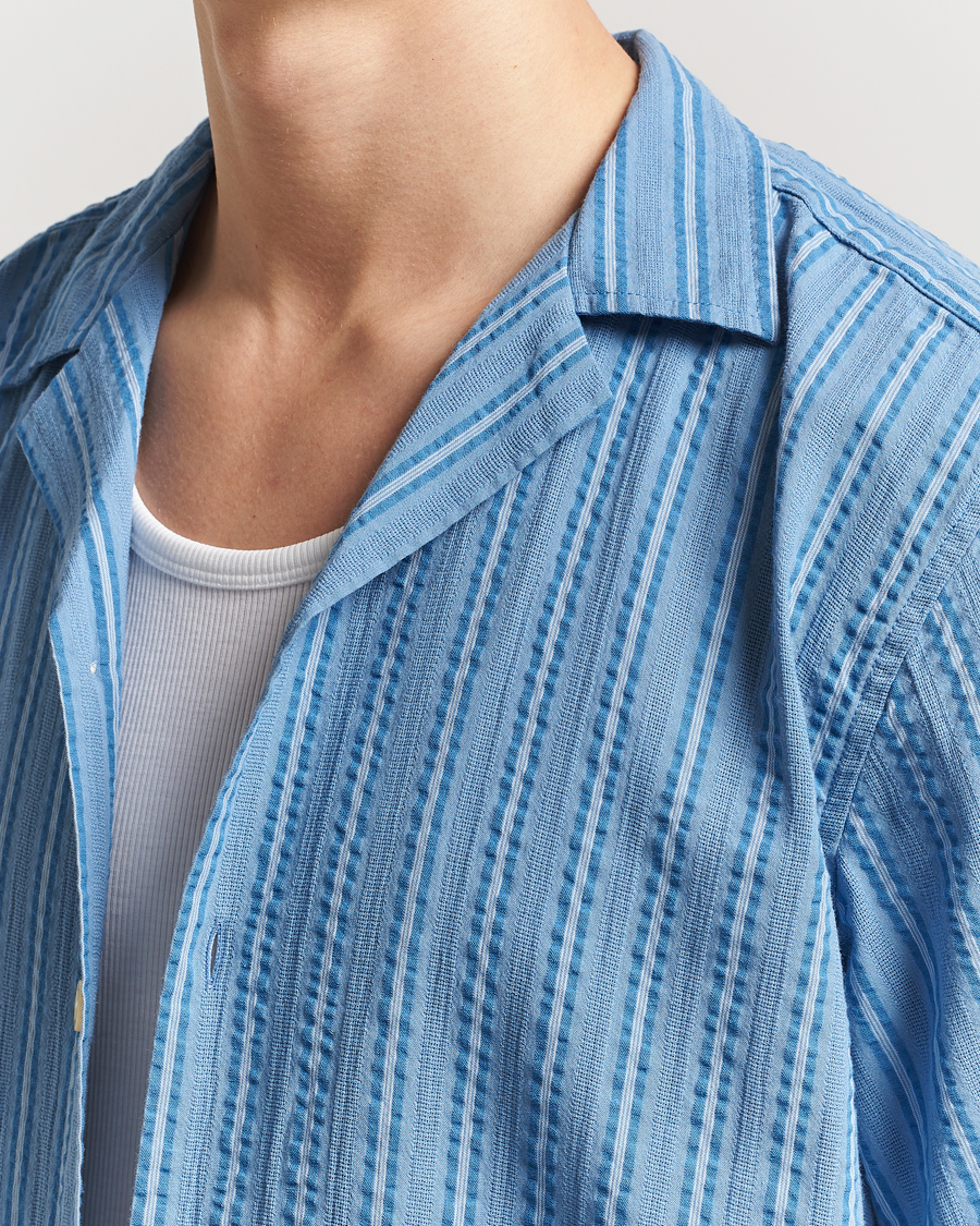 Homme | Chemises | Forét | Peer Short Sleeve Shirt Blue