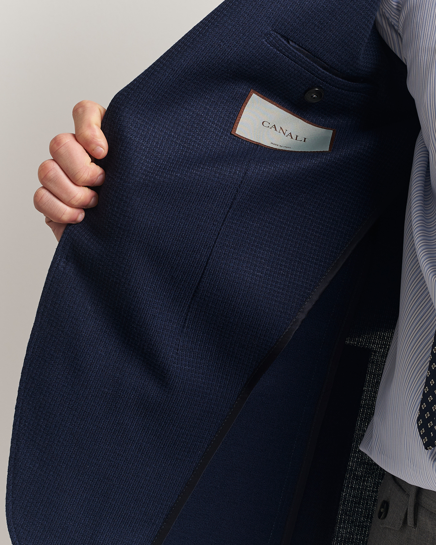 Homme | Blazers | Canali | Structured Jersey Blazer Navy