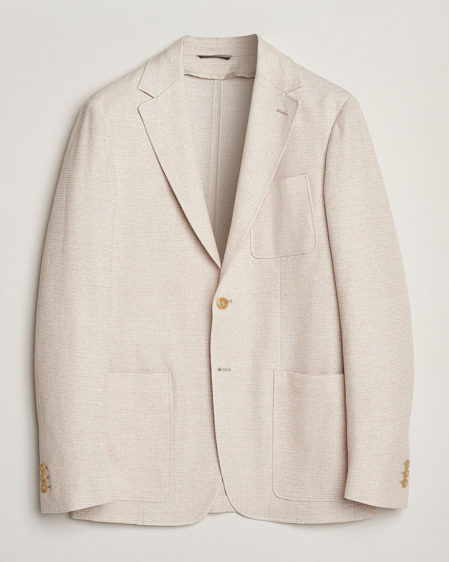 Homme | Blazers | Canali | Structured Jersey Blazer Light Beige