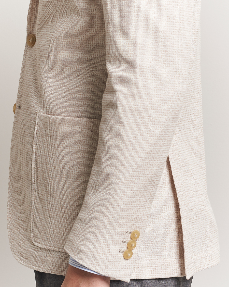 Homme | Blazers | Canali | Structured Jersey Blazer Light Beige