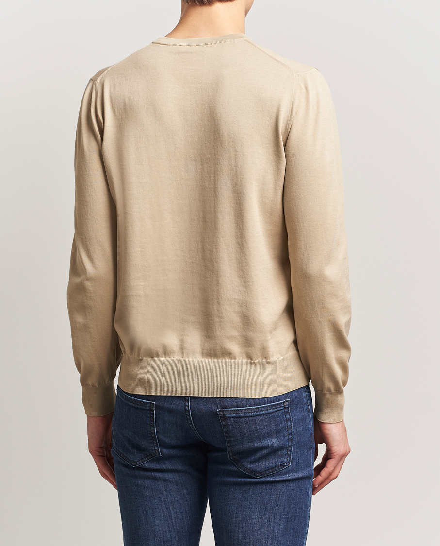 Homme | Pulls Et Tricots | Canali | Cotton Crew Neck Pullover Beige