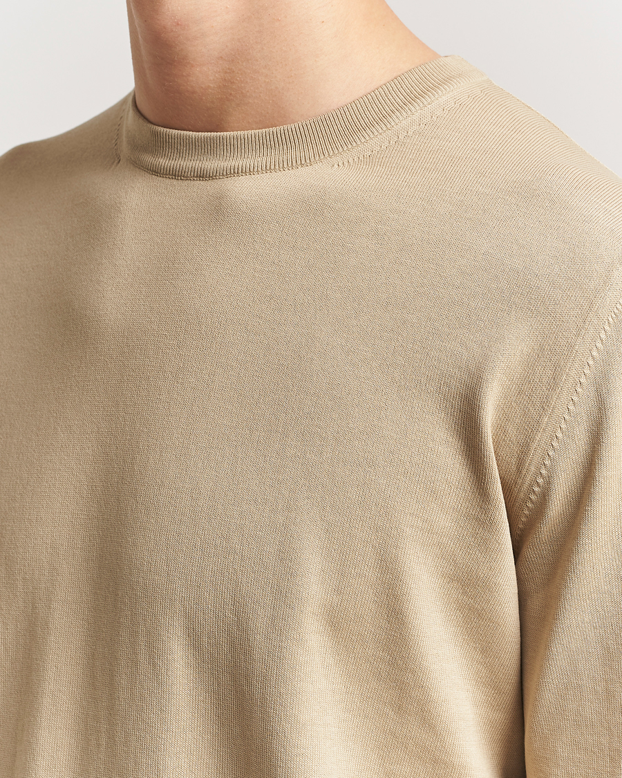 Homme | Pulls Et Tricots | Canali | Cotton Crew Neck Pullover Beige