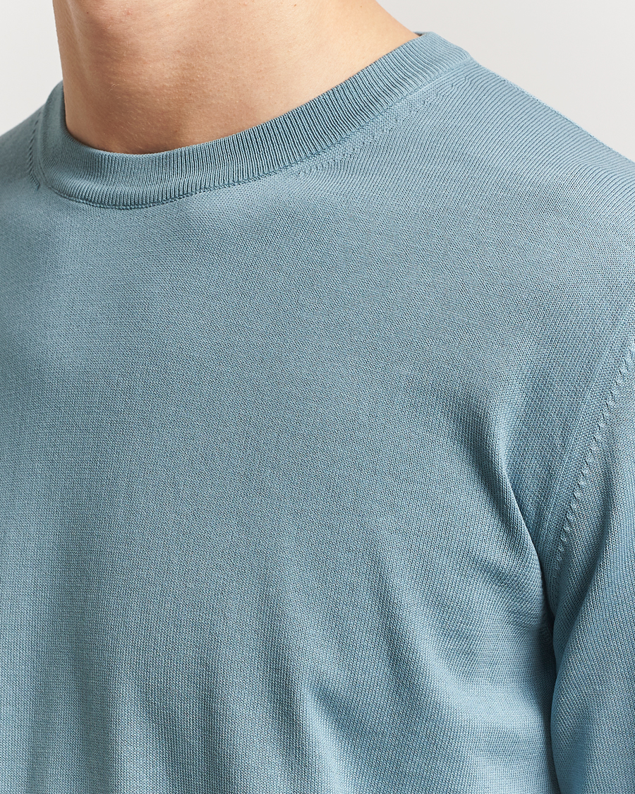Homme | Pulls Et Tricots | Canali | Cotton Crew Neck Pullover Teal