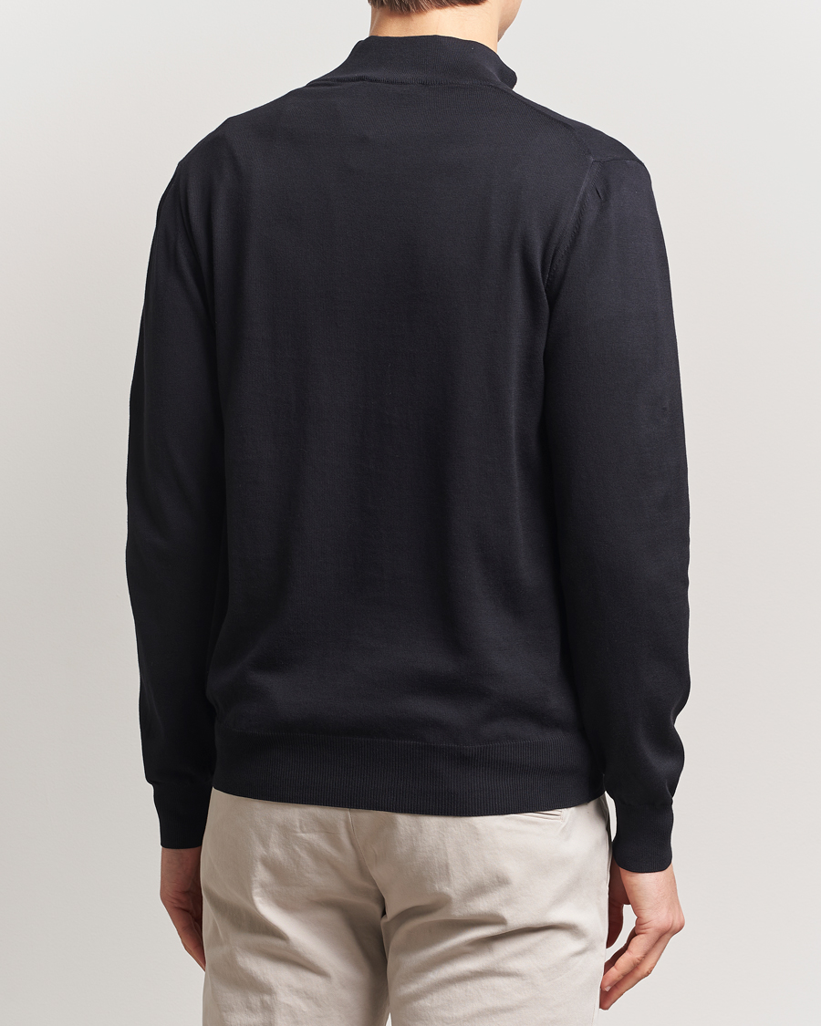 Homme | Pulls Et Tricots | Canali | Cotton Half Zip Black