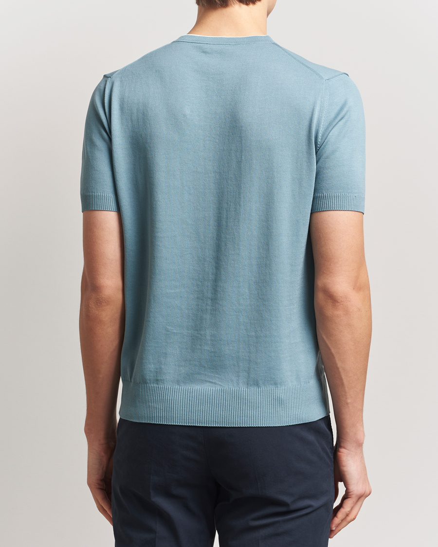 Homme | T-shirts | Canali | Contrast Short Sleeve T-Shirt Teal