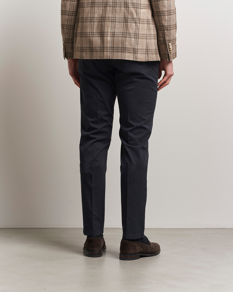 Homme | Pantalons | Canali | Slim Fit Cotton Stretch Chinos Navy