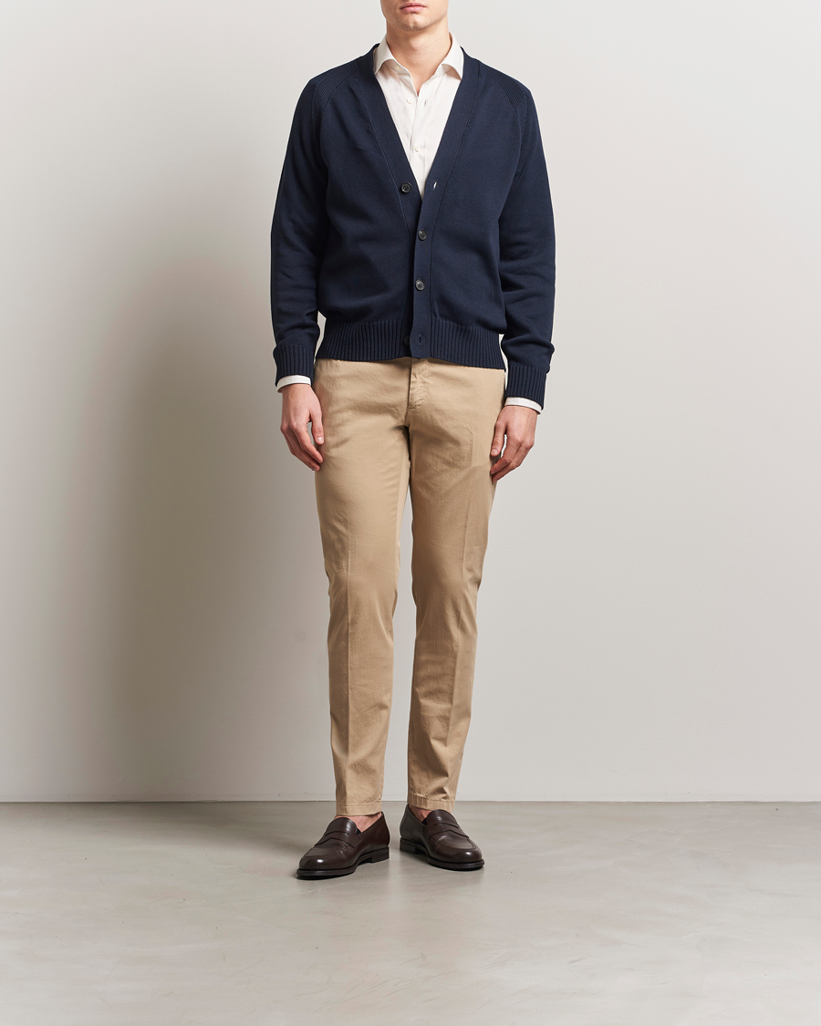 Homme | Pantalons | Canali | Slim Fit Cotton Stretch Chinos Beige