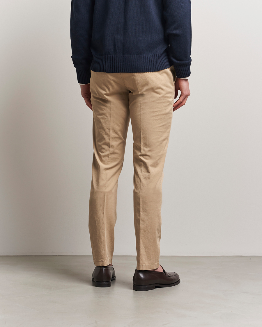 Homme | Pantalons | Canali | Slim Fit Cotton Stretch Chinos Beige