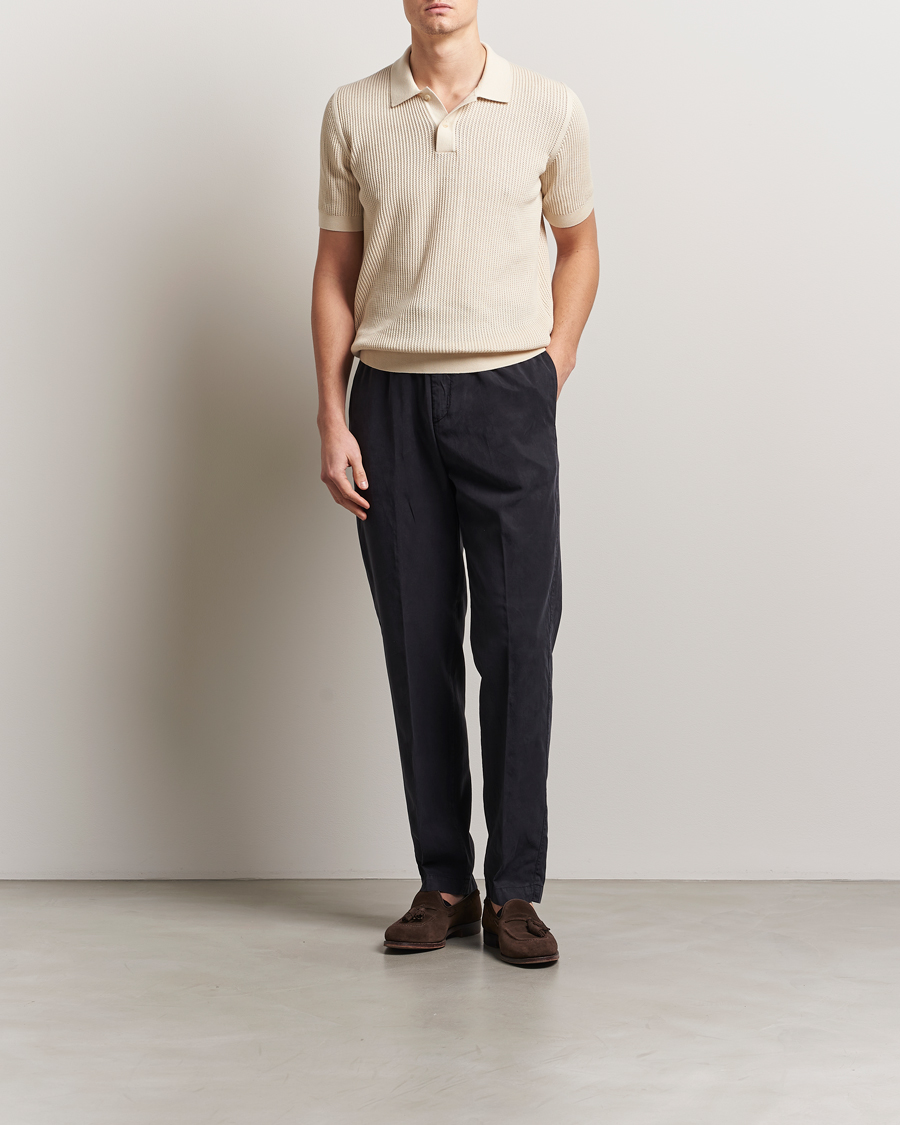 Homme | Pantalons | Canali | Drawstring Slacks Navy