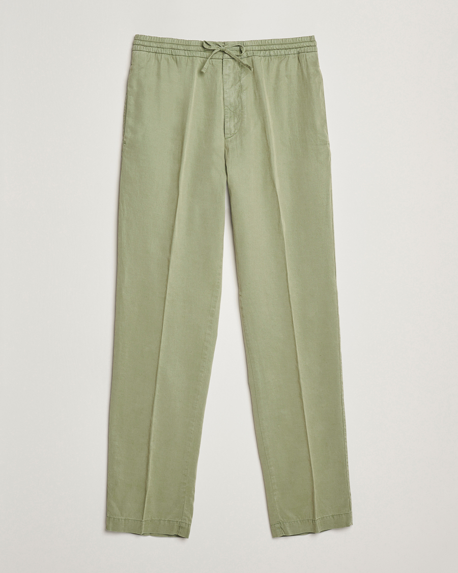 Homme | Pantalons | Canali | Drawstring Slacks Military Green