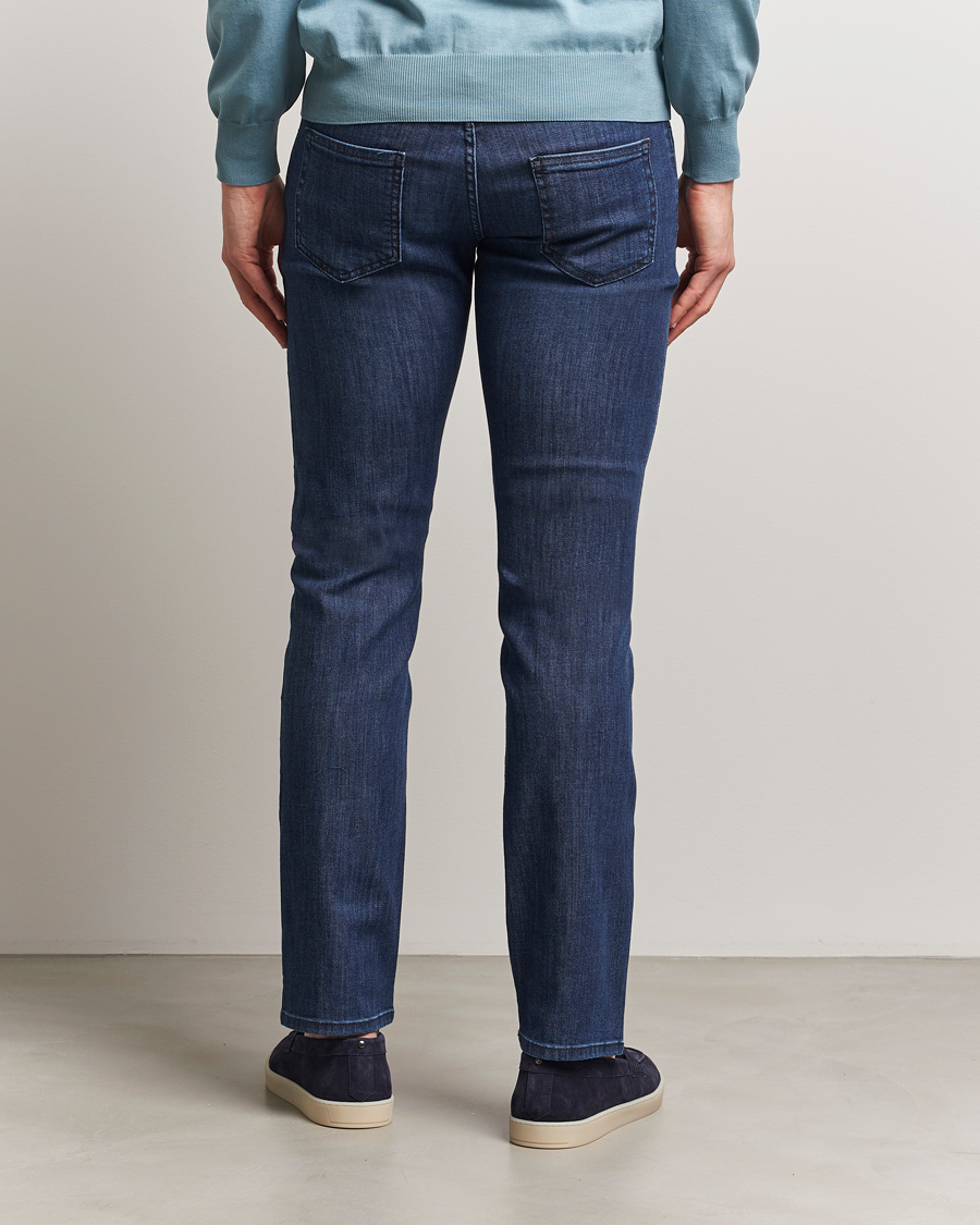 Homme | Jeans | Canali | Slim Fit 5-Pocket Jeans Dark Blue Wash