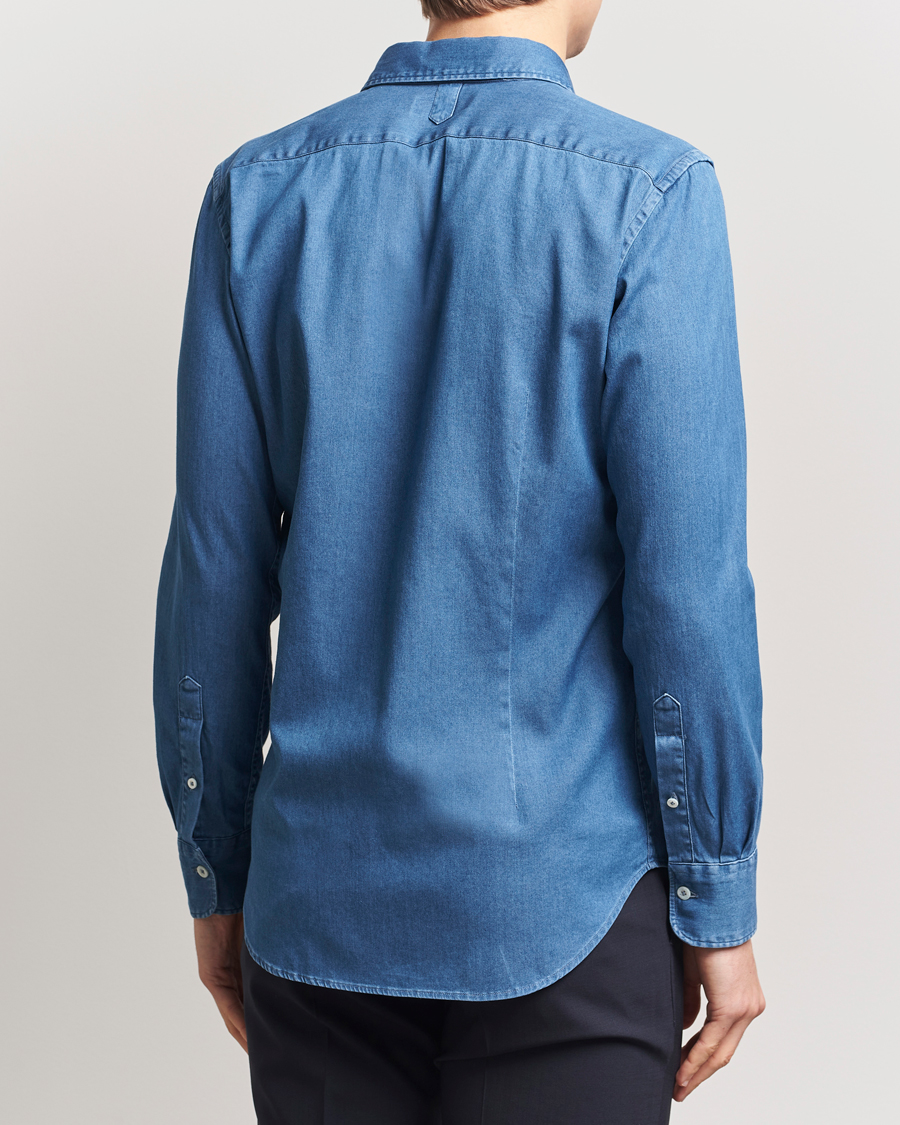 Homme | Chemises | Canali | Slim Fit Denim Shirt Medium Blue Wash