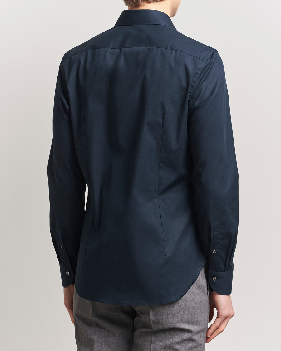 Homme | Chemises | Canali | Slim Fit Cotton/Stretch Shirt Navy