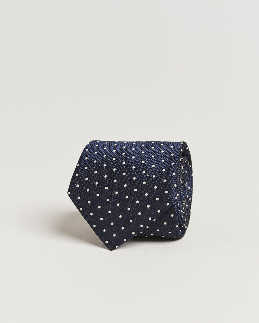 Homme | Canali Micro Dot Silk Tie Navy | Canali | Micro Dot Silk Tie Navy