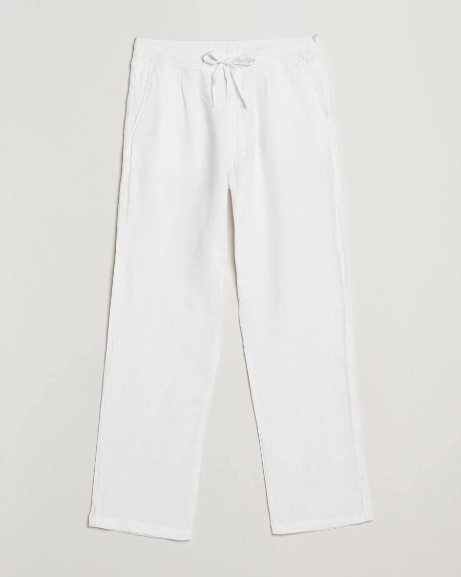 Homme | Pantalons | KnowledgeCotton Apparel | Loose Linen Pants Bright White