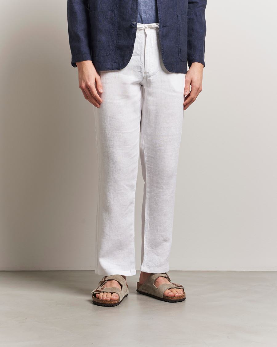 Homme | Pantalons | KnowledgeCotton Apparel | Loose Linen Pants Bright White