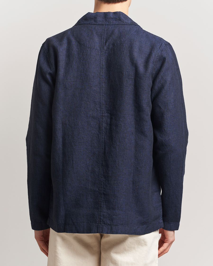 Homme | Chemises | KnowledgeCotton Apparel | Linen Overshirt Total Eclipse