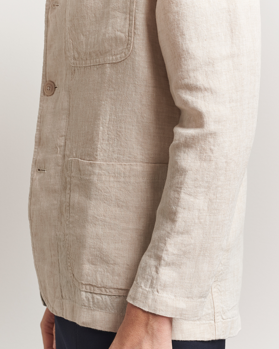Homme | Blazers | KnowledgeCotton Apparel | Linen Blazer Light Feather Grey