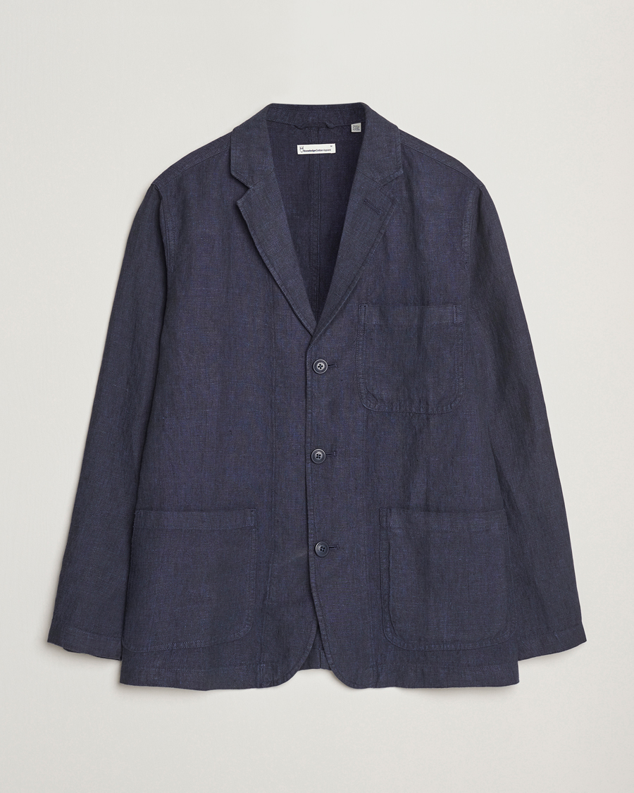 Homme | Blazers | KnowledgeCotton Apparel | Linen Blazer Total Eclipse
