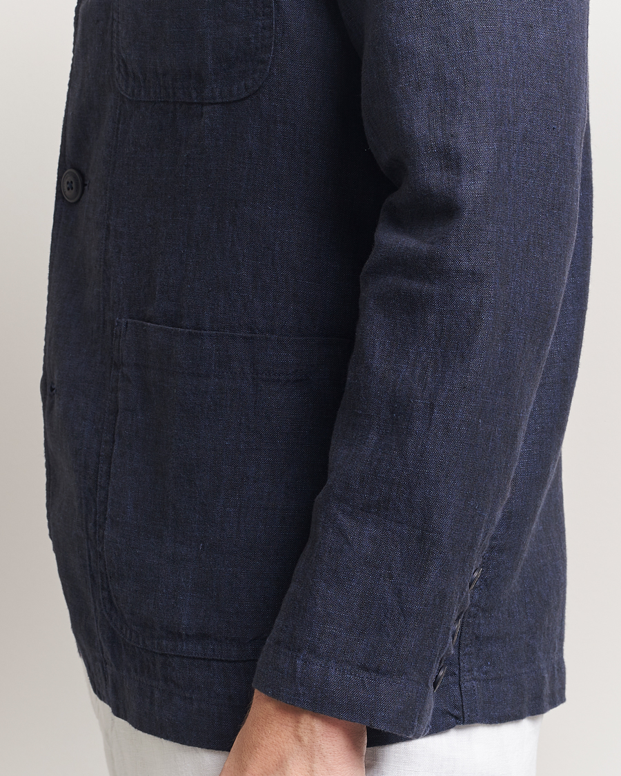 Homme | Blazers | KnowledgeCotton Apparel | Linen Blazer Total Eclipse