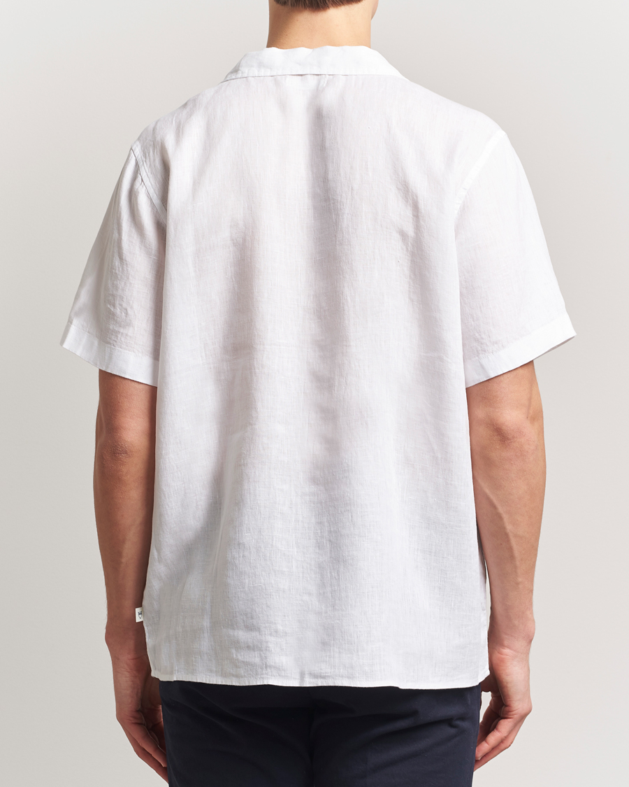 Homme | Chemises | KnowledgeCotton Apparel | Short Sleeve Linen Resort Shirt Bright White