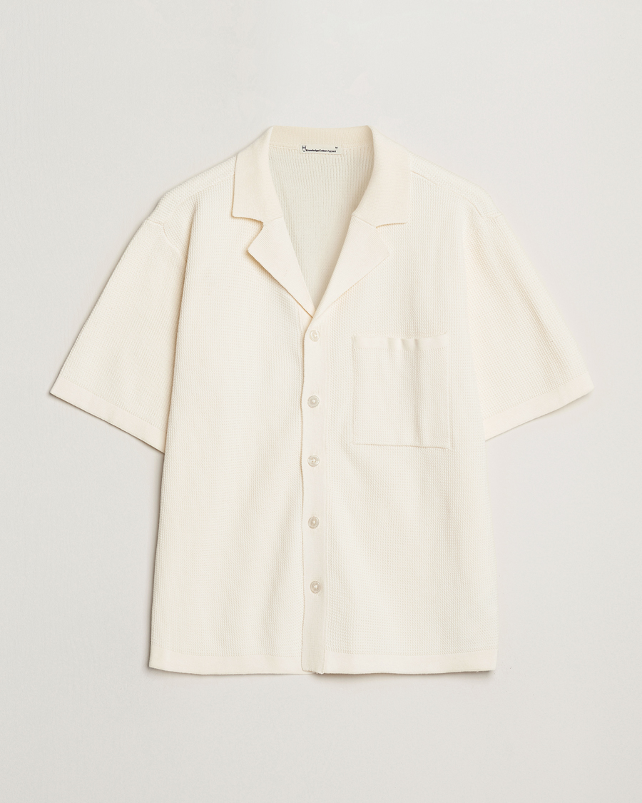 Homme | Chemises | KnowledgeCotton Apparel | Knitted Short Sleeve Shirt Eggret
