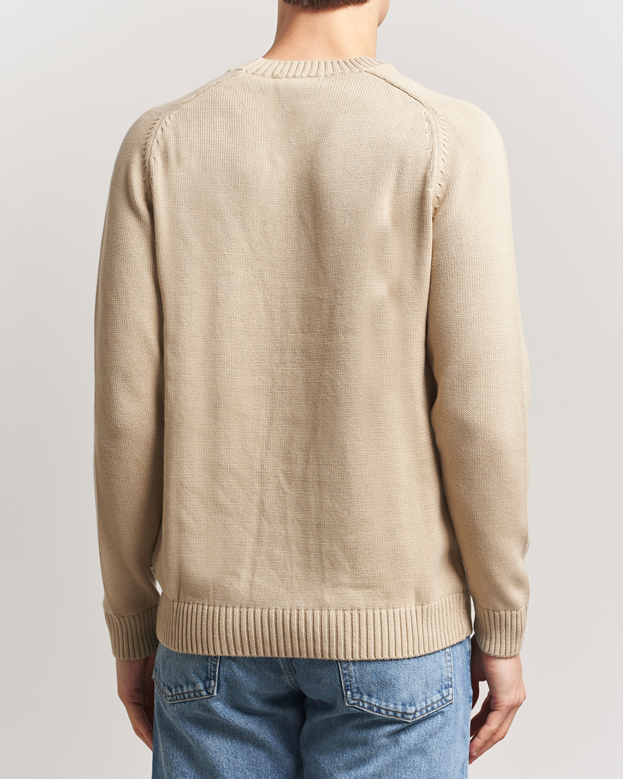 Homme | Pulls Et Tricots | KnowledgeCotton Apparel | Plain Knitted Cotton Crew Light Feather Grey