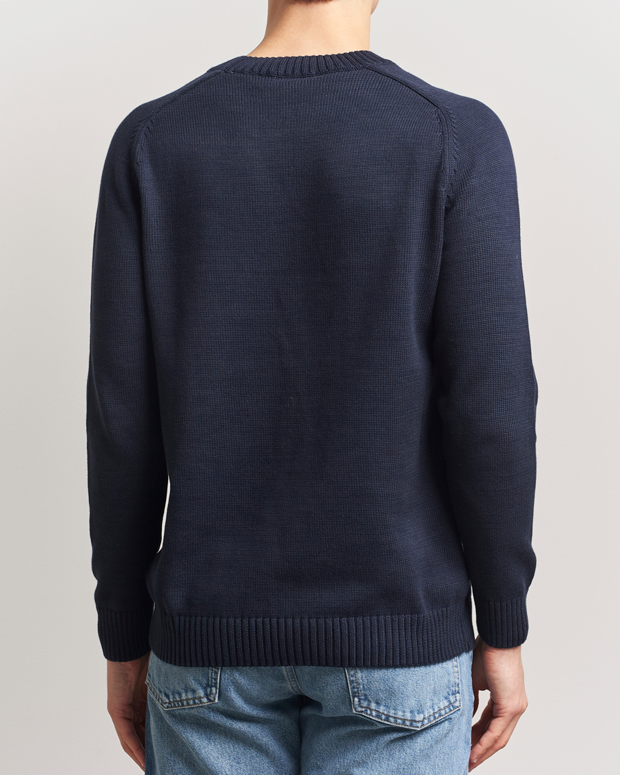 Homme | Pulls Et Tricots | KnowledgeCotton Apparel | Plain Knitted Cotton Crewneck Night Sky