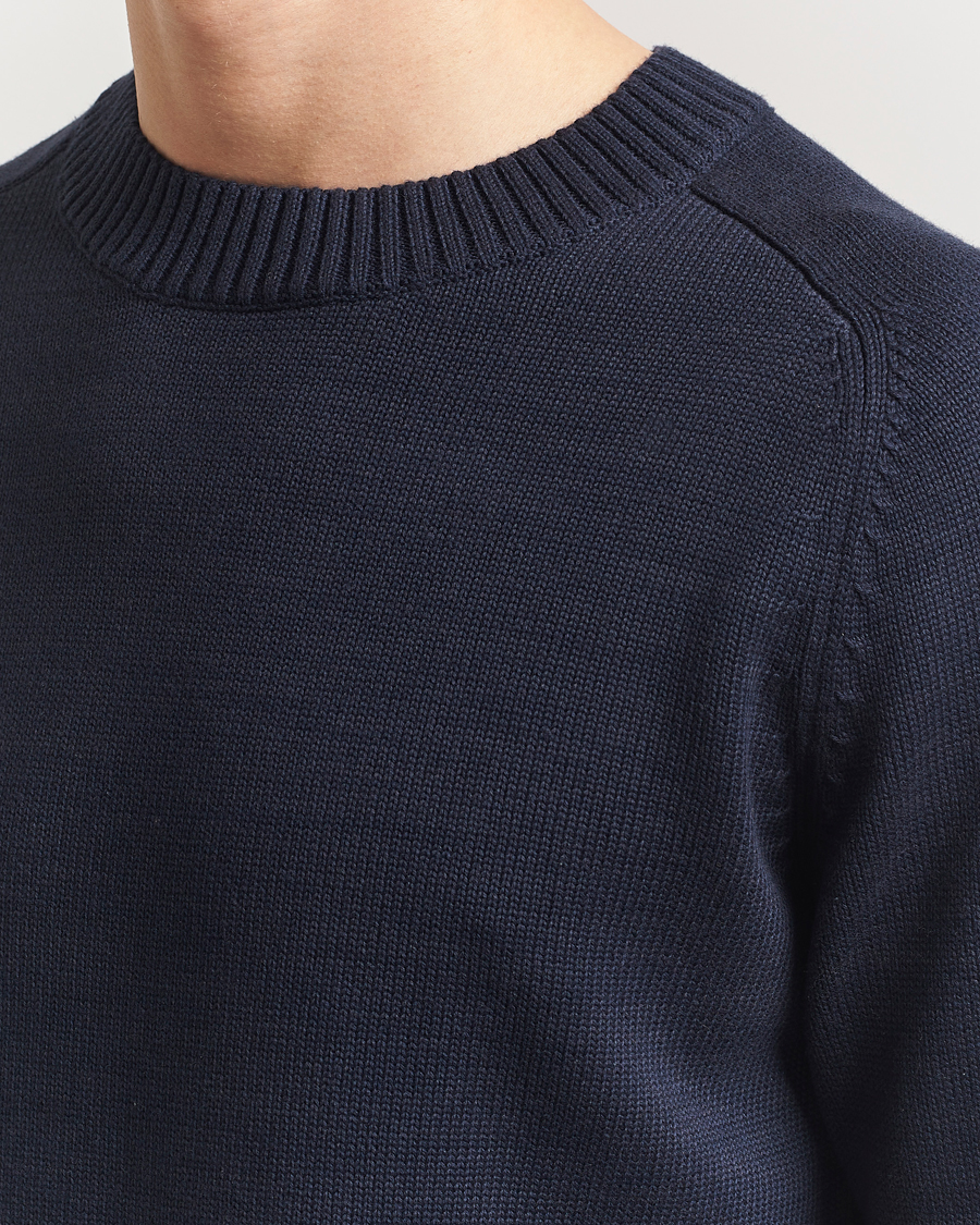 Homme | Pulls Et Tricots | KnowledgeCotton Apparel | Plain Knitted Cotton Crewneck Night Sky
