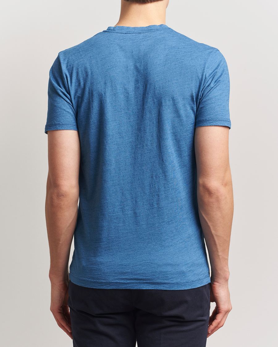 Homme | T-shirts | Sunspel | Riviera Midweight T-Shirt Mid Indigo Wash