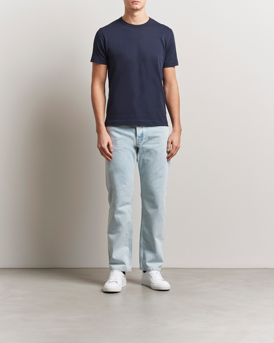 Homme | T-shirts | Sunspel | Single Jersey Supima Cotton T-Shirt Navy