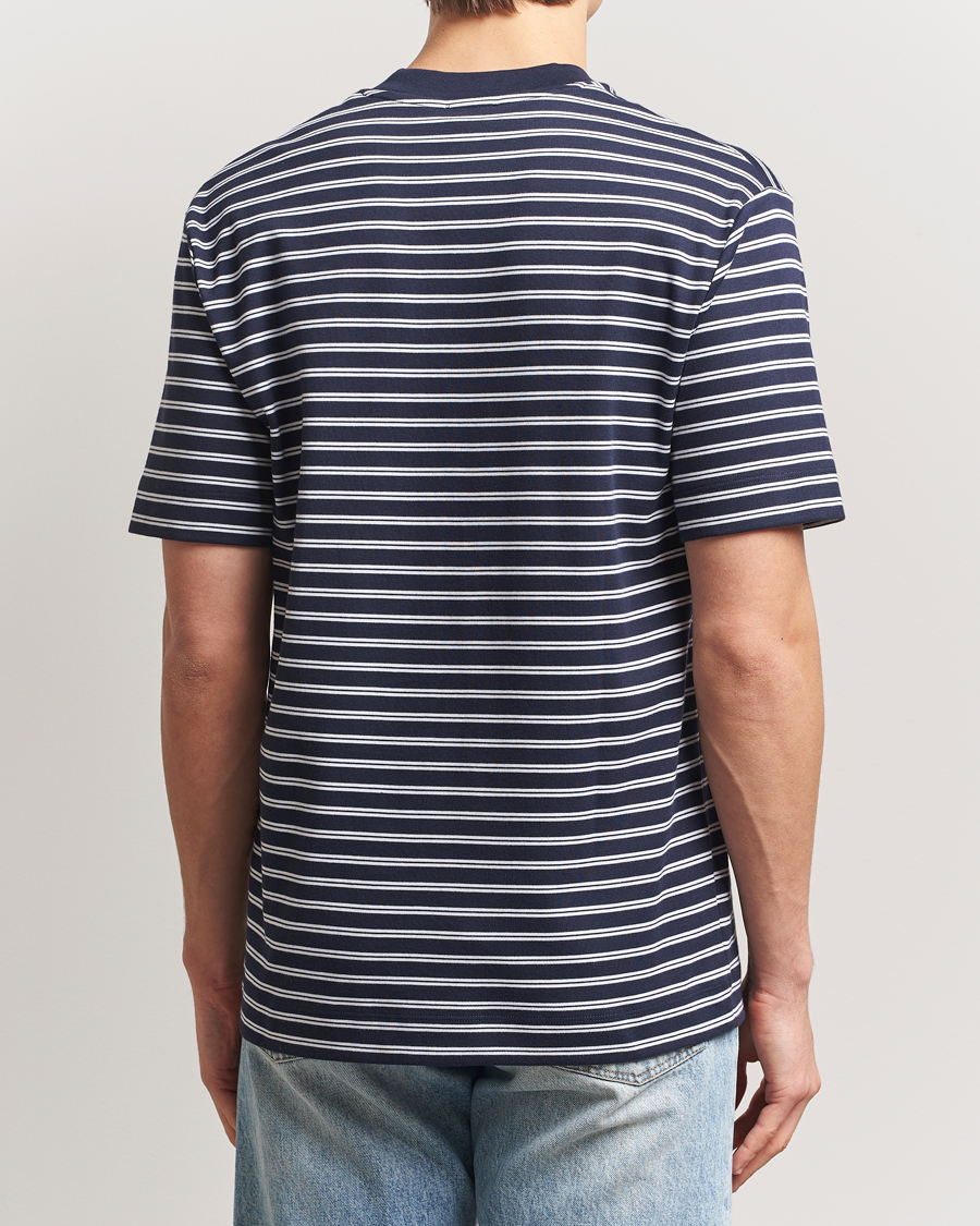 Homme | T-shirts | Sunspel | Heavy Weight Supima Cotton T-Shirt Navy/White