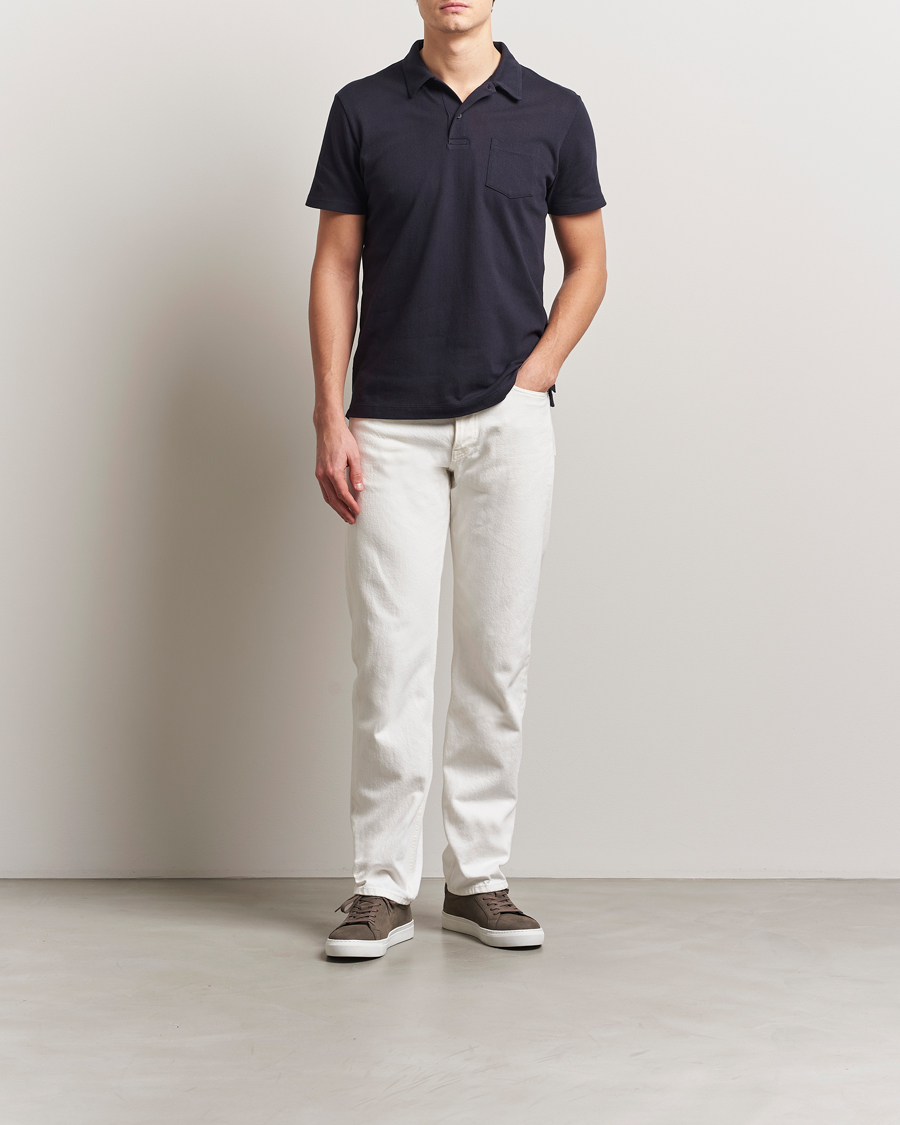 Homme | Polos | Sunspel | Riviera Polo Shirt Midnight Navy