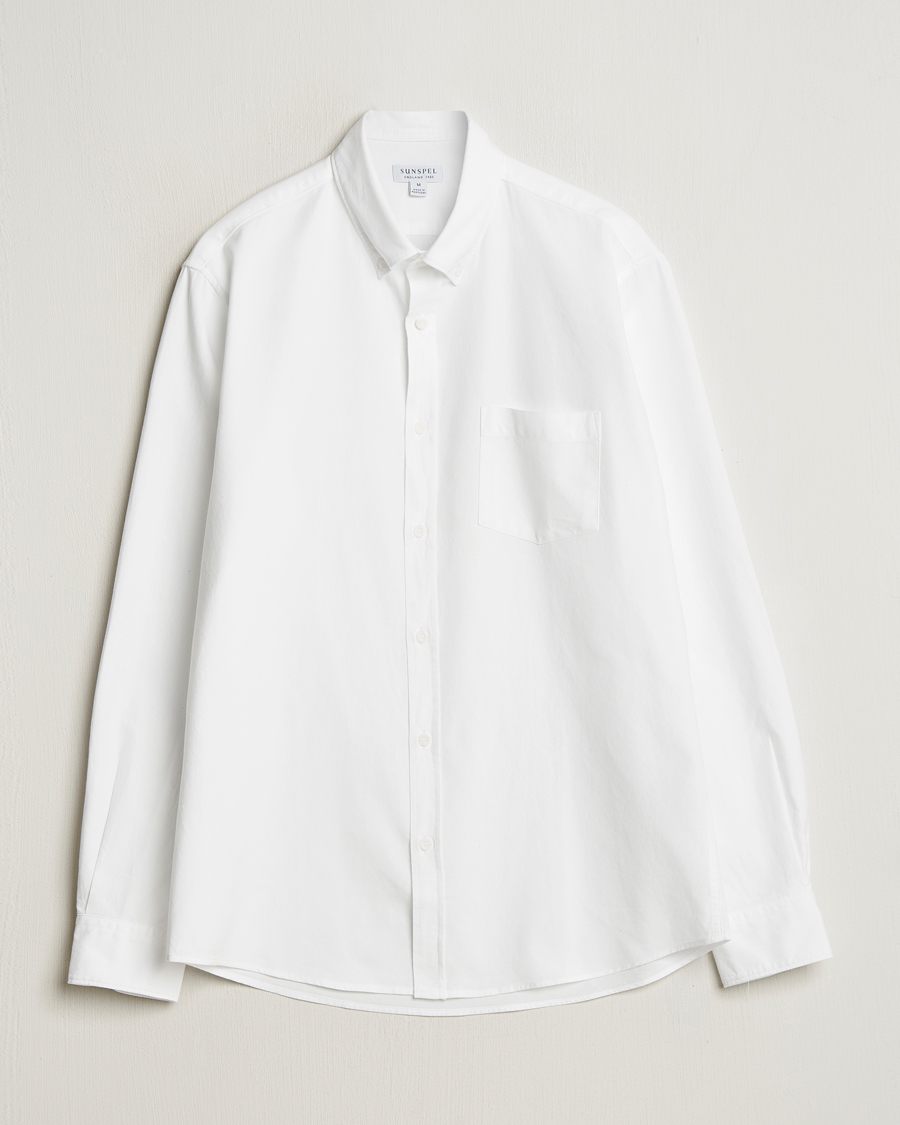 Homme | Chemises | Sunspel | Oxford Button Down Shirt White