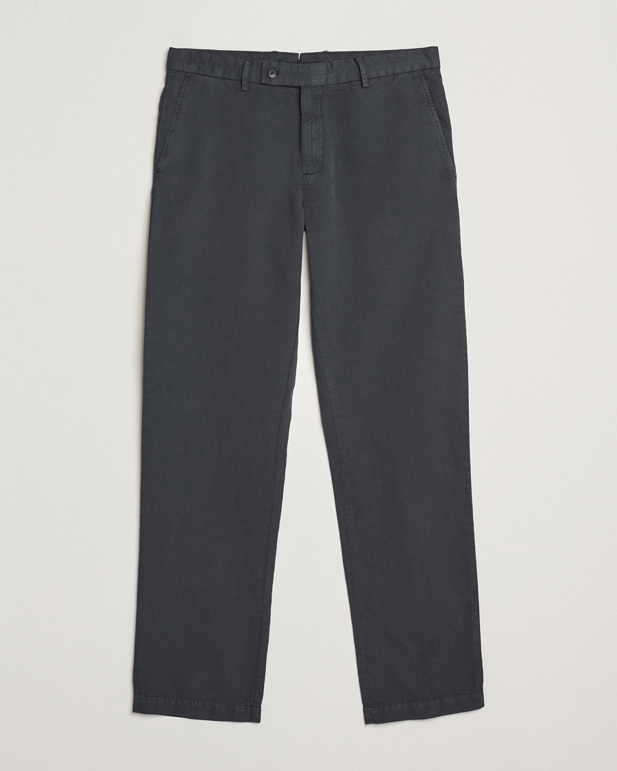 Homme | Pantalons | Sunspel | Cotton/Linen Trousers Charcoal