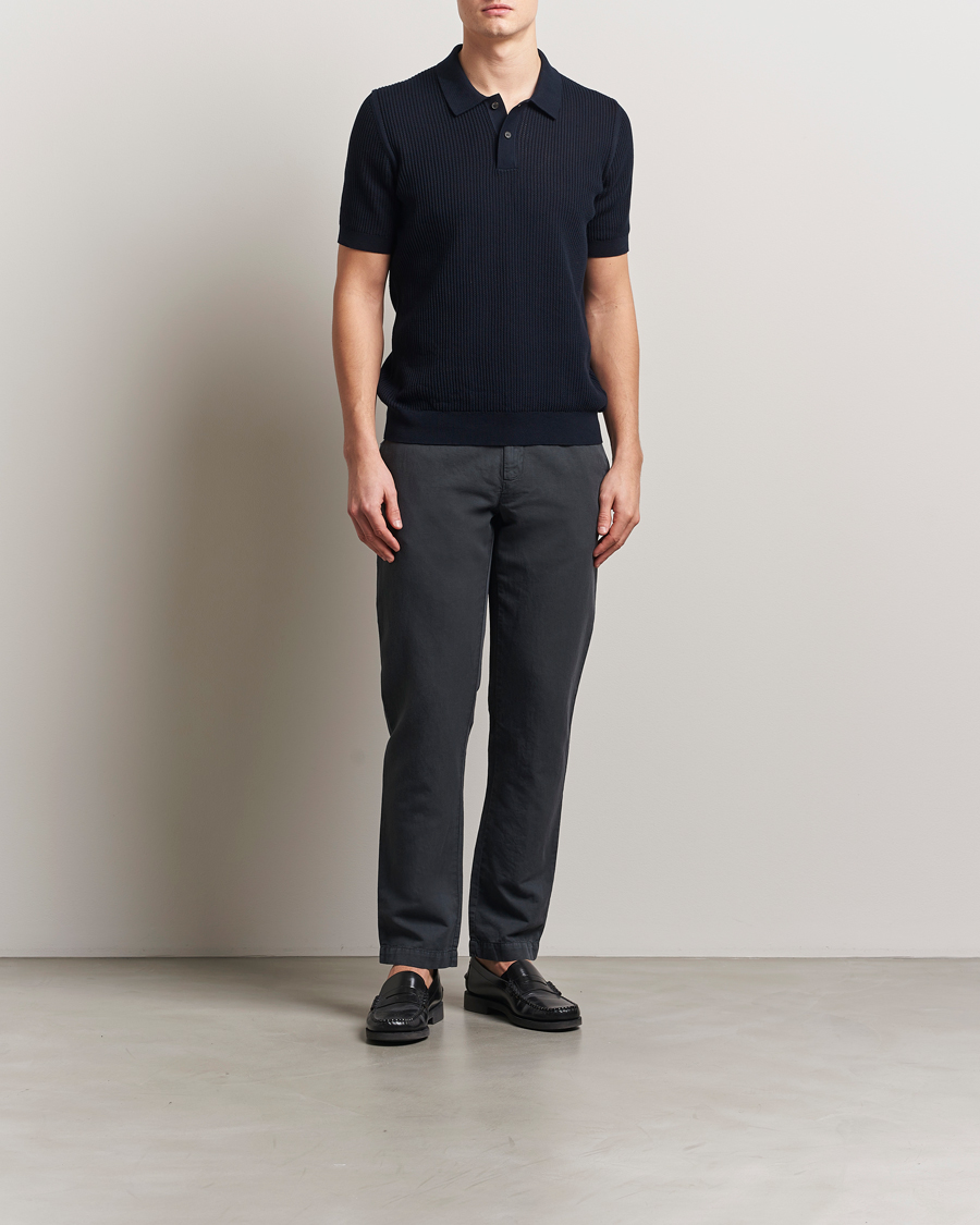 Homme | Pantalons | Sunspel | Cotton/Linen Trousers Charcoal
