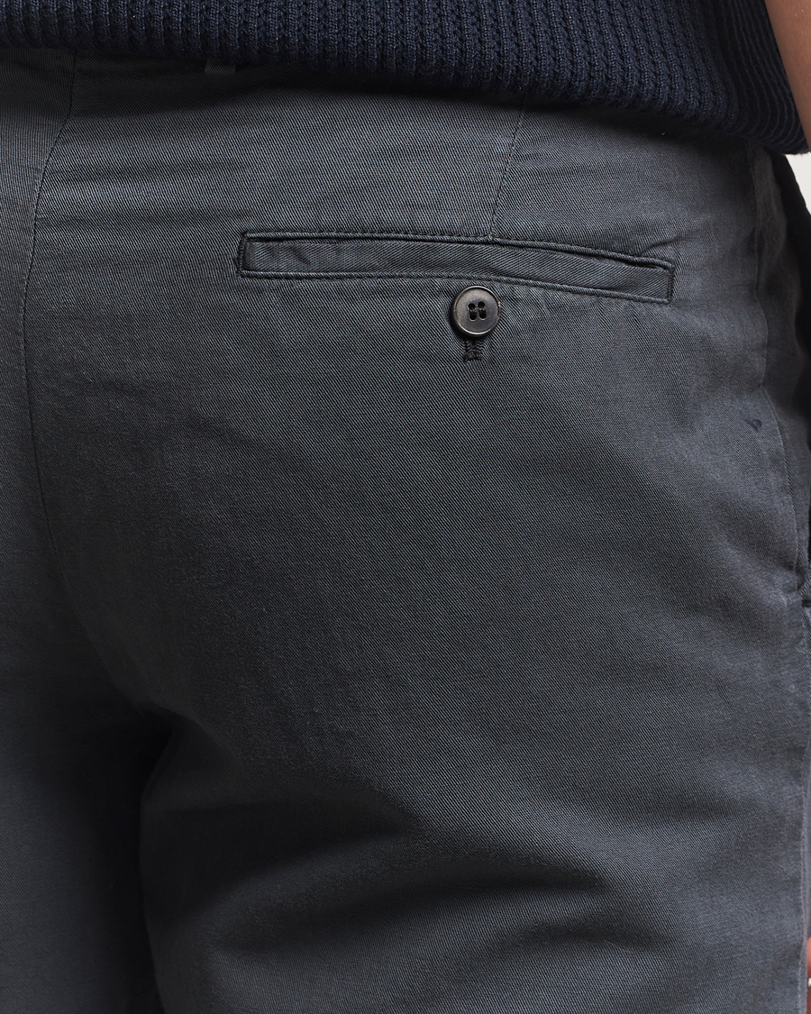 Homme | Pantalons | Sunspel | Cotton/Linen Trousers Charcoal
