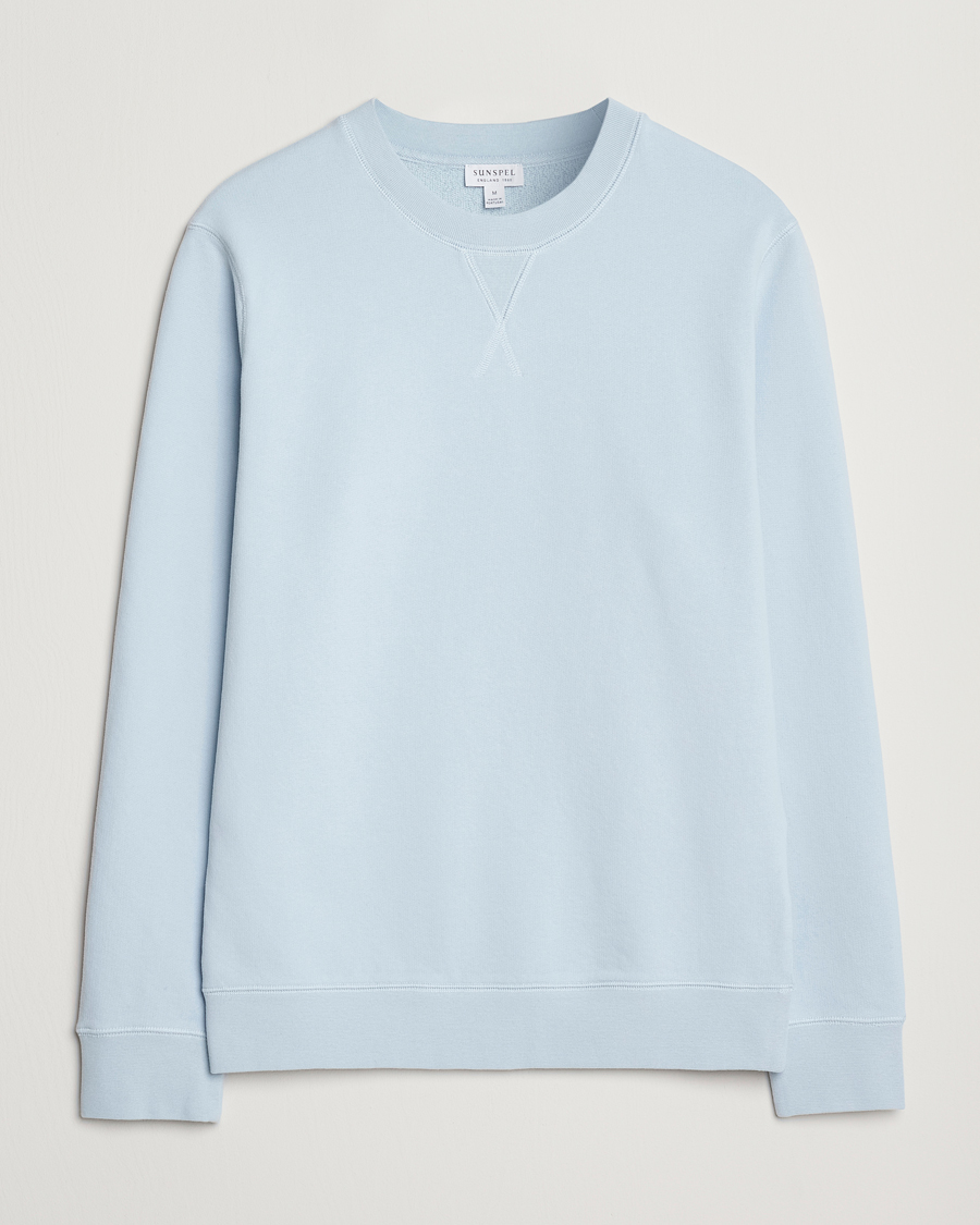 Homme | Pulls Et Tricots | Sunspel | Loopback Sweatshirt Blue Mist