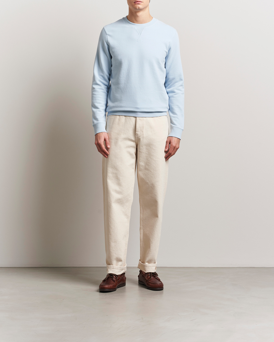 Homme | Pulls Et Tricots | Sunspel | Loopback Sweatshirt Blue Mist