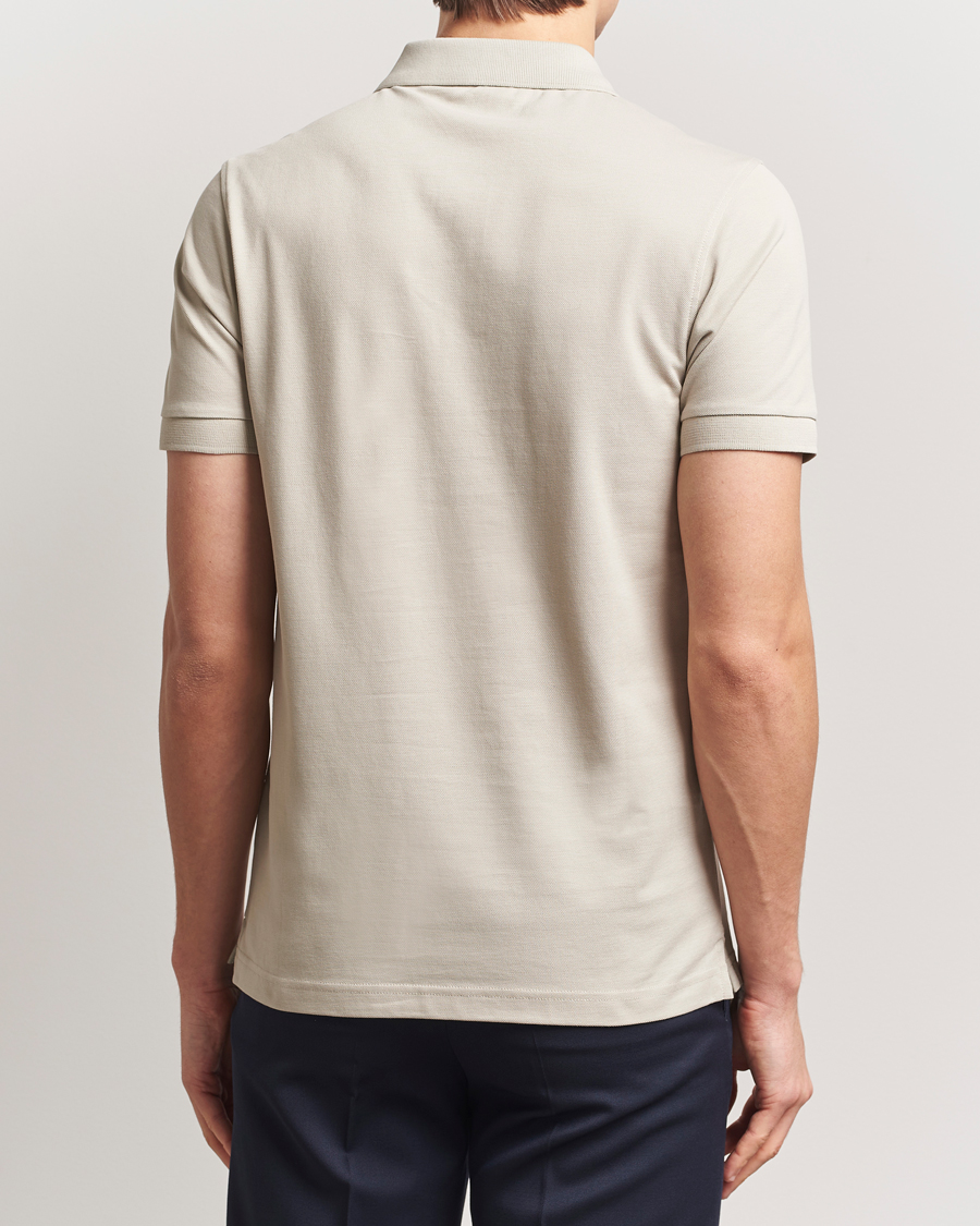 Homme | Polos | Sunspel | Supima Cotton Short Sleeve Pique Polo Ash Grey