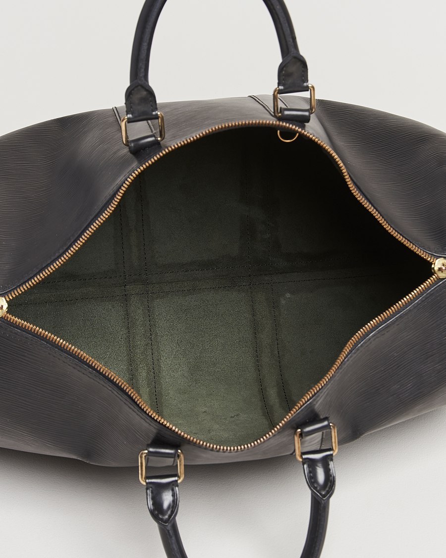 Homme | Louis Vuitton Pre-Owned Keepall 45 Epi Leather Bag Black | Louis Vuitton Pre-Owned | Keepall 45 Epi Leather Bag Black