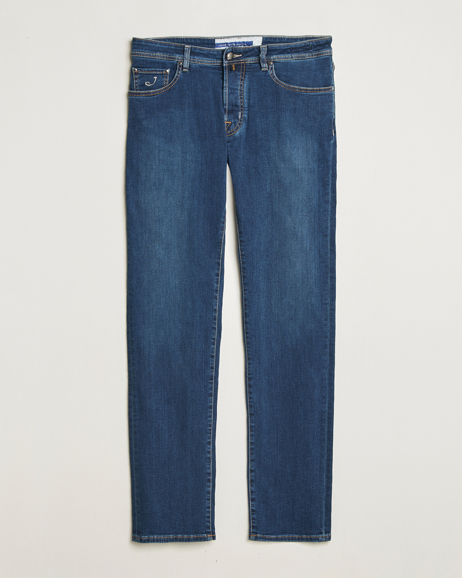 Homme | Jeans | Jacob Cohën | Bard Slim Fit Stretch Jeans Dark Blue Wash