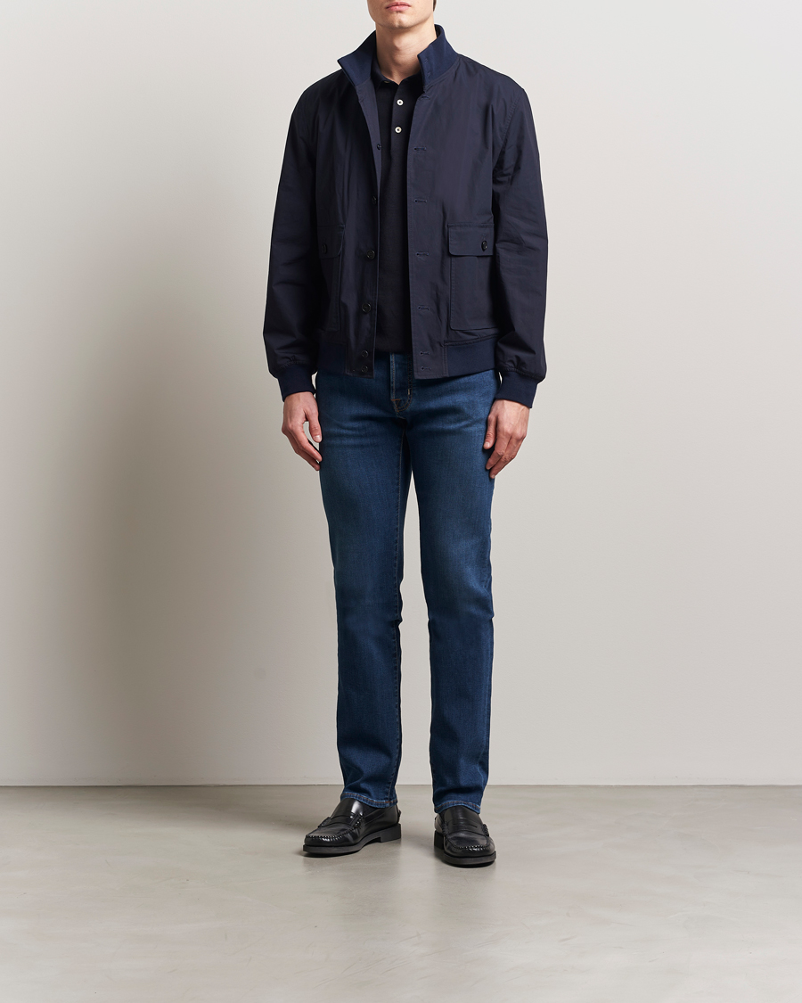 Homme | Jeans | Jacob Cohën | Bard Slim Fit Stretch Jeans Dark Blue Wash