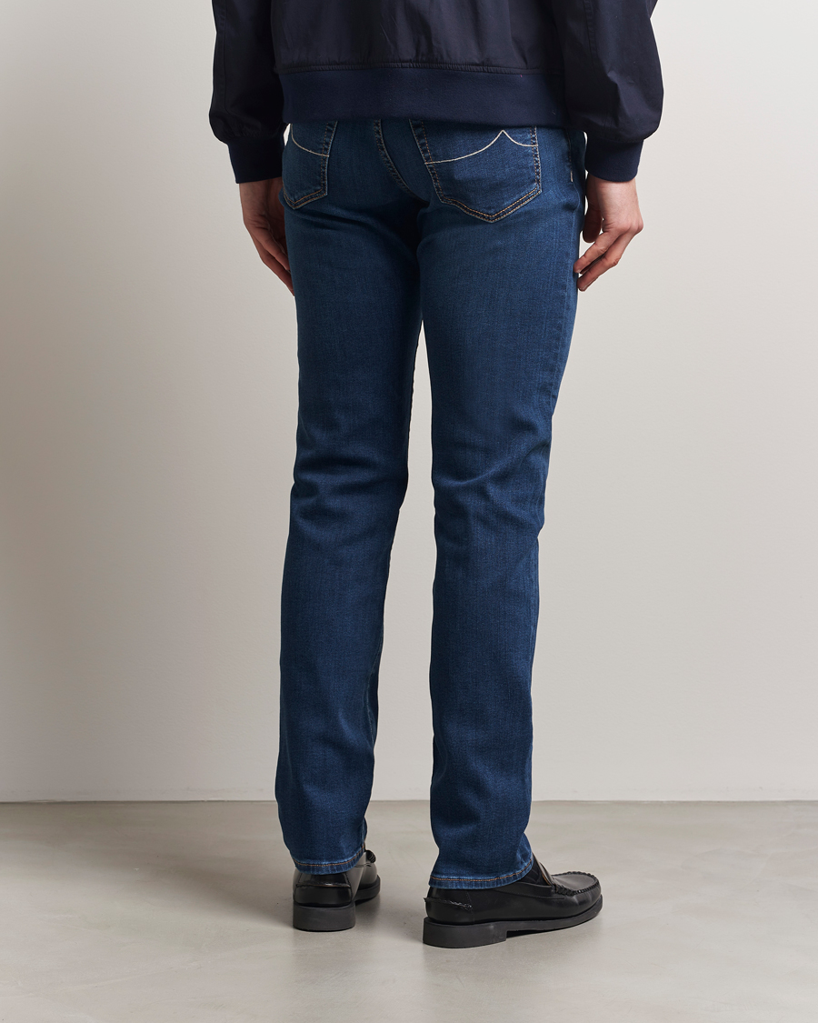 Homme | Jeans | Jacob Cohën | Bard Slim Fit Stretch Jeans Dark Blue Wash